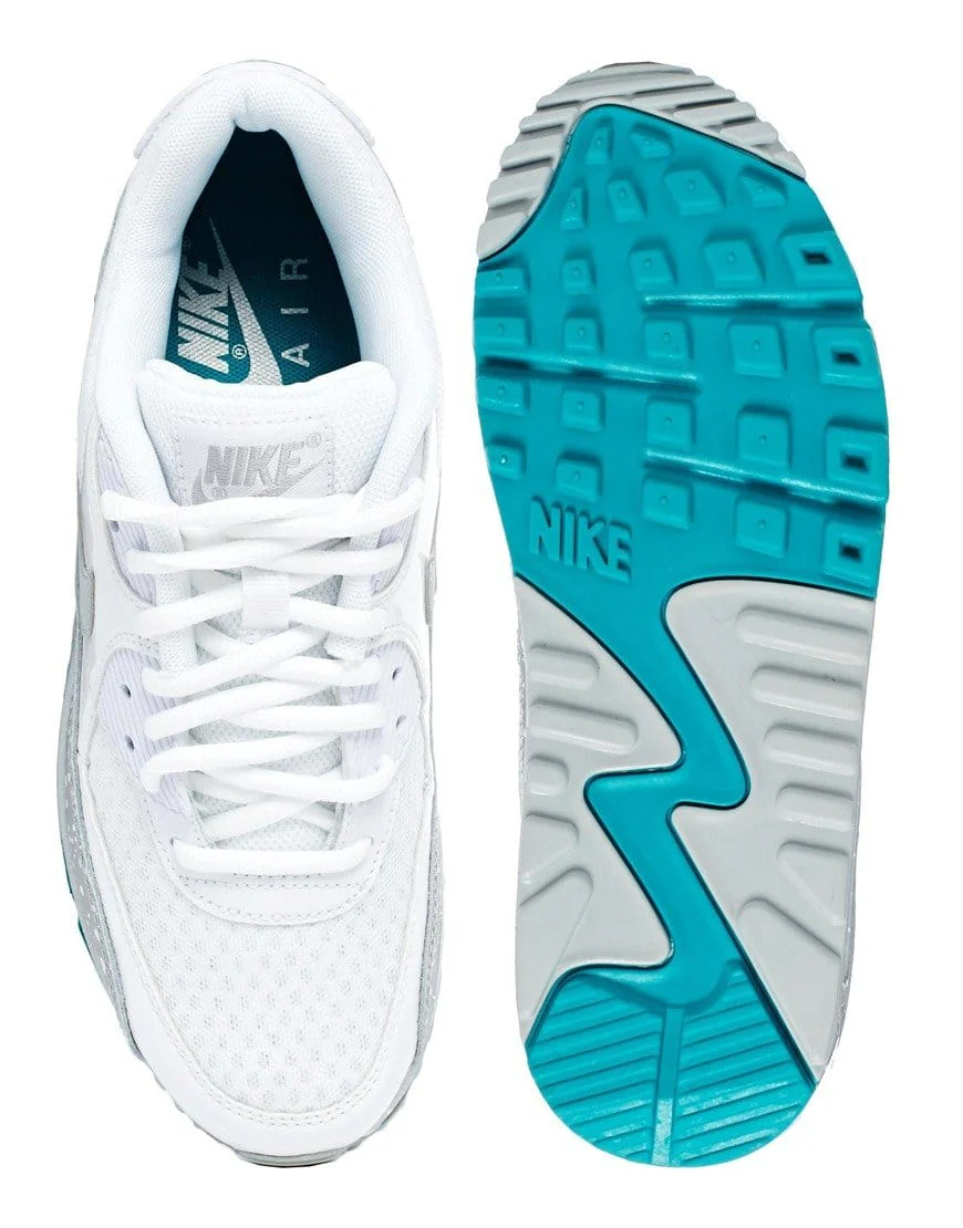 Nike Air Max 90 White-Silver - Image 3