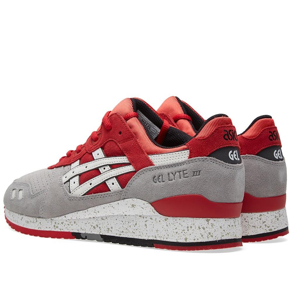 ASICS GEL LYTE III 'CRANE' Light Grey & Red - Image 3