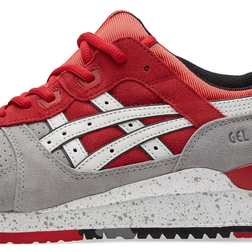 ASICS GEL LYTE III 'CRANE' Light Grey & Red - Image 4