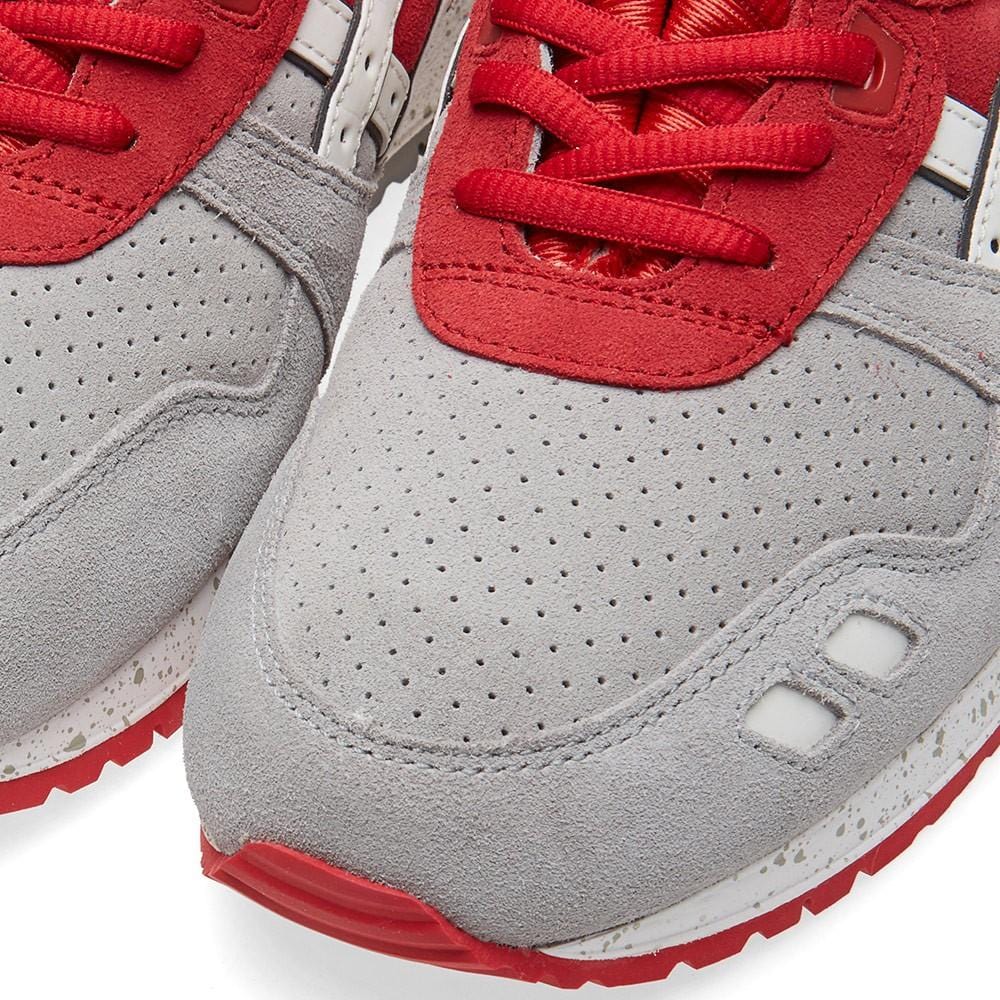 ASICS GEL LYTE III 'CRANE' Light Grey & Red - Image 5