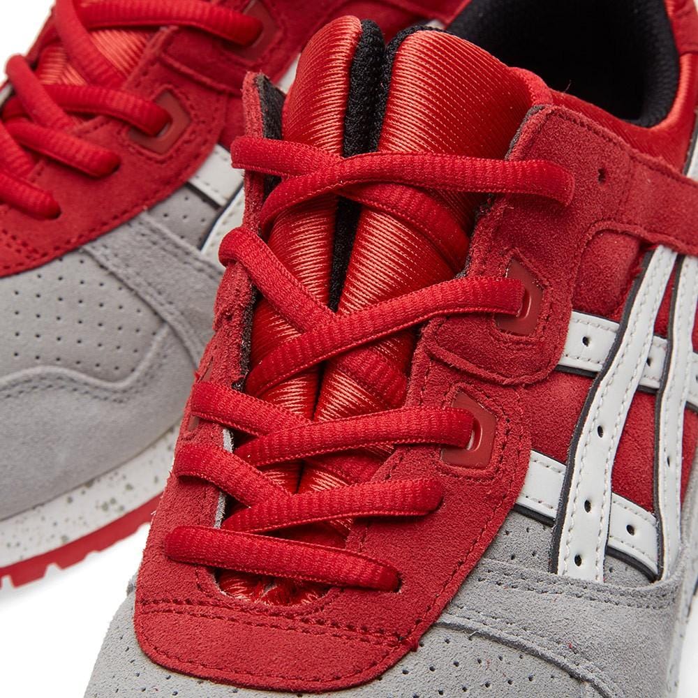 ASICS GEL LYTE III 'CRANE' Light Grey & Red - Image 6