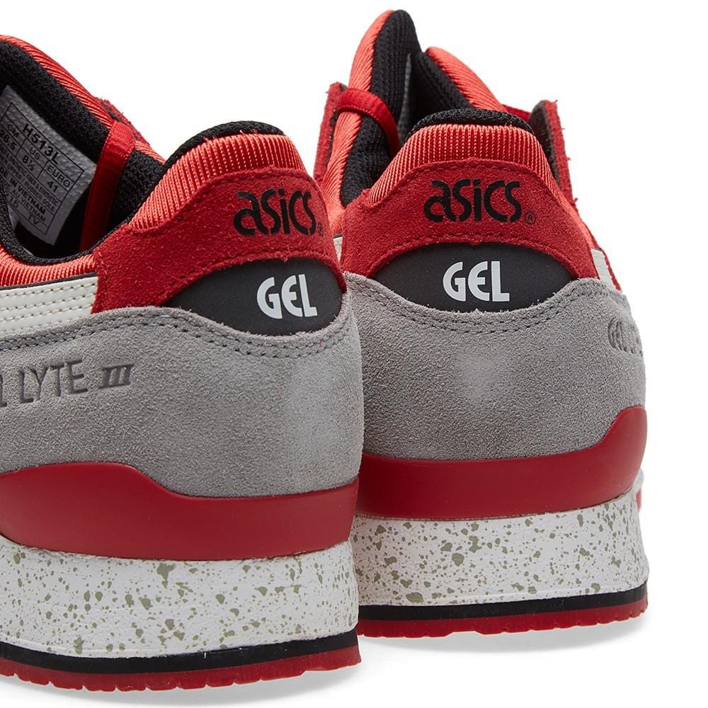 ASICS GEL LYTE III 'CRANE' Light Grey & Red - Image 7