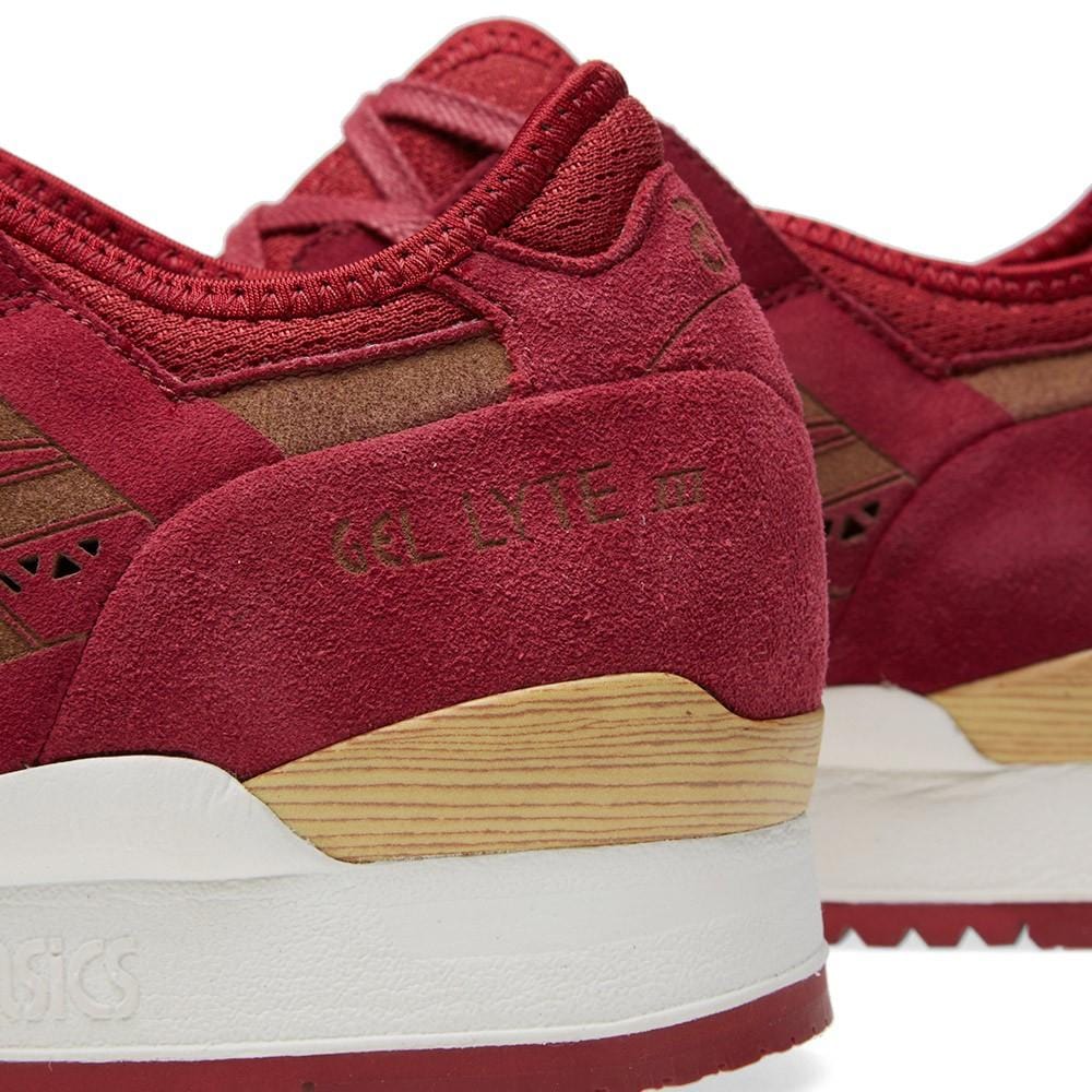 ASICS GEL LYTE III 'LASER ETCHED' Burgundy - Image 3