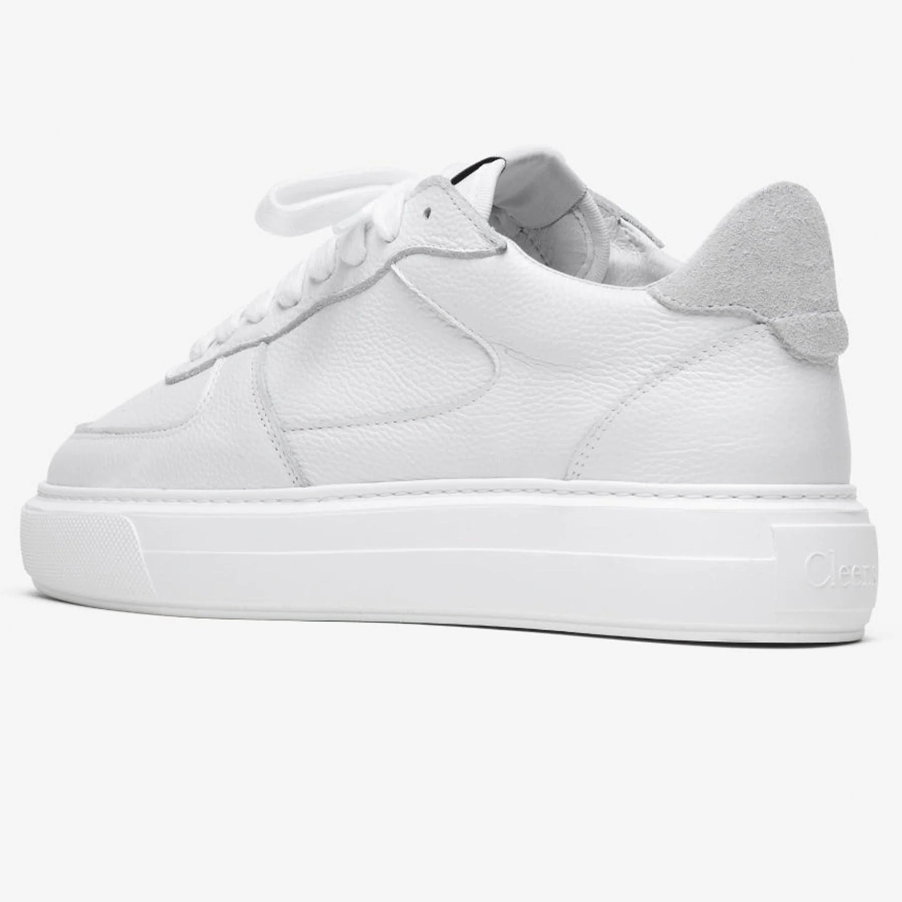 Cleens Court Trainer 'White Tumbled Leather' - Image 5
