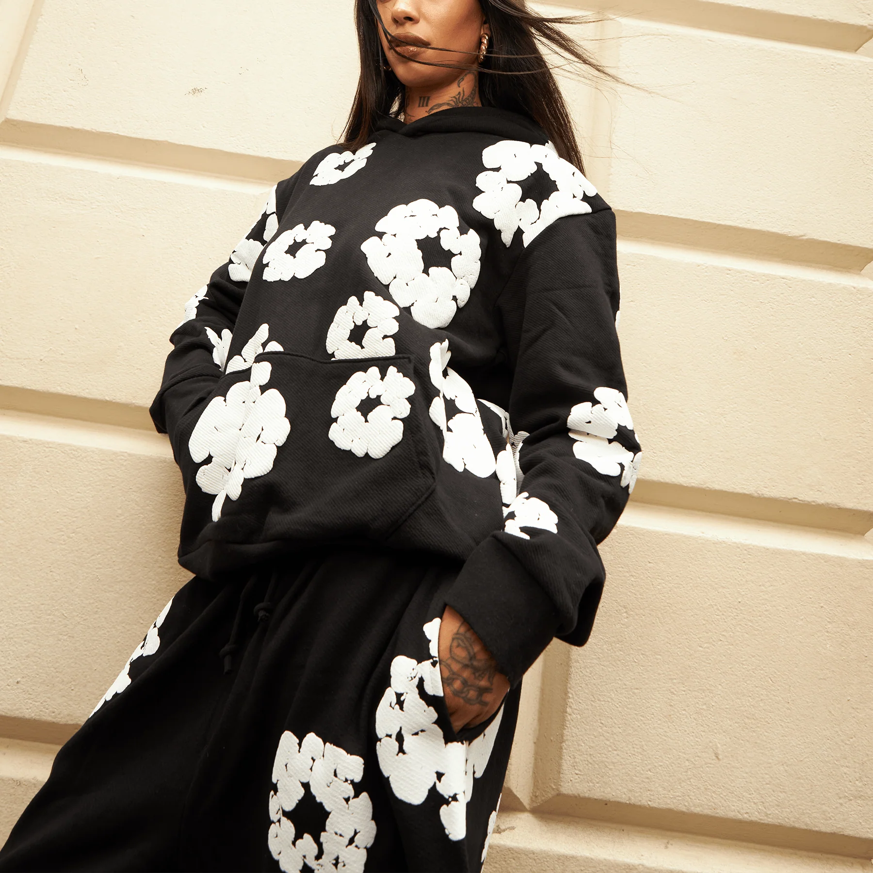 Denim Tears The Cotton Wreath Shorts 'Black' - Image 3