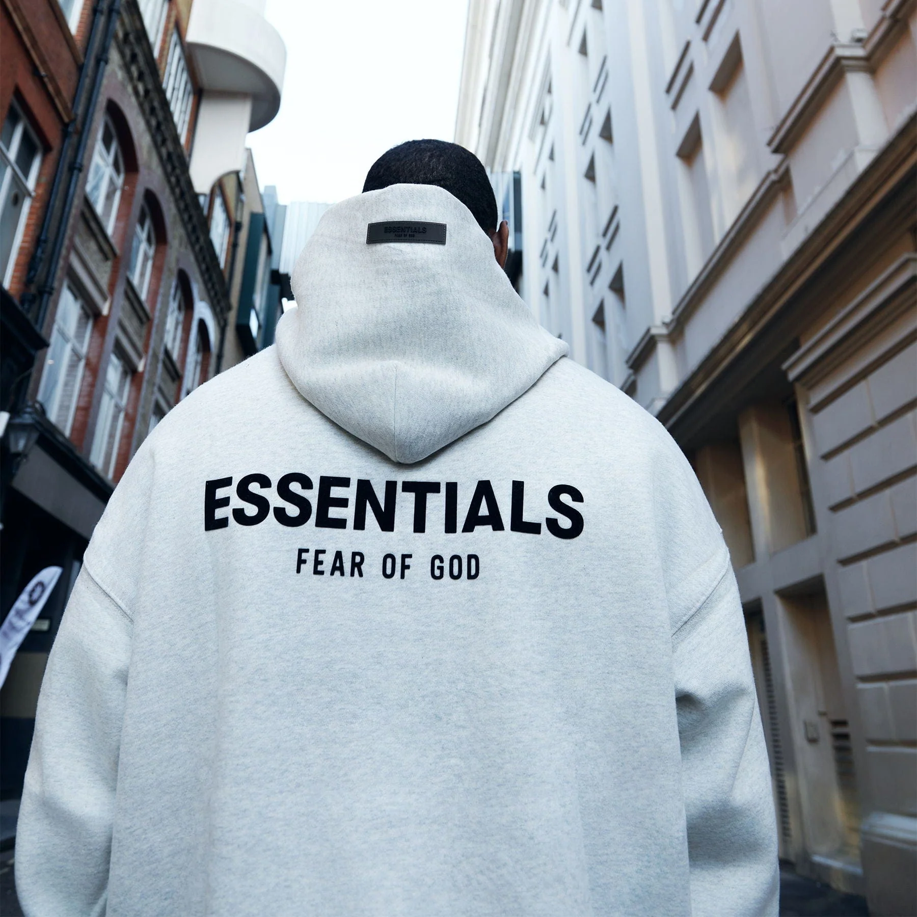 Fear of God Essentials Hoodie 'Light Oatmeal' (SS22) - Image 3