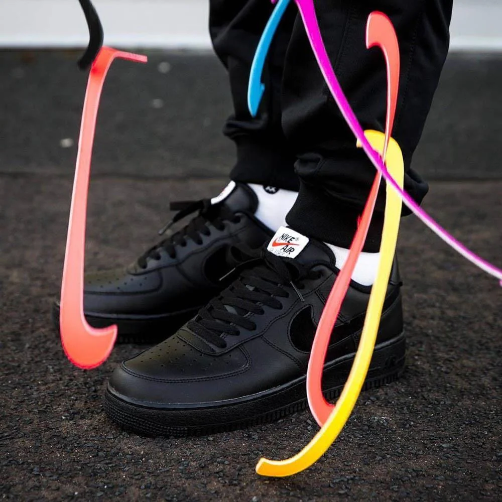Nike Air Force 1 07 QS Velcro Black Swoosh Pack - Image 6