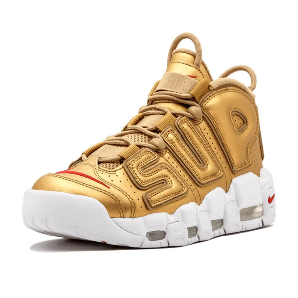 Supreme x Nike Air More Uptempo "Metallic Gold" - Image 4