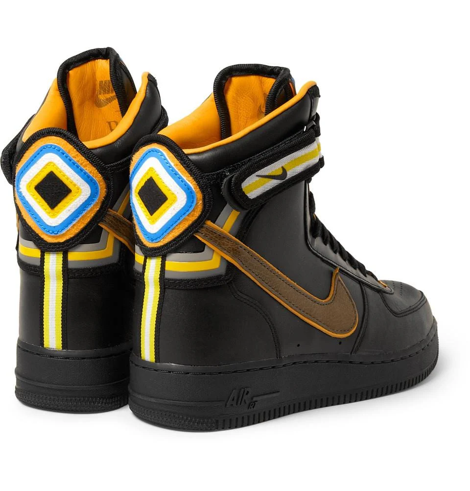Nike Black Riccardo Tisci Air Force 1 Hi Leather Sneakers - Image 4