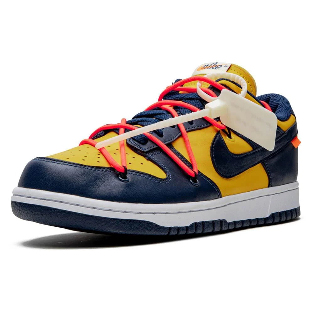 OFF-WHITE x Nike Dunk Low 'University Gold' - Image 4