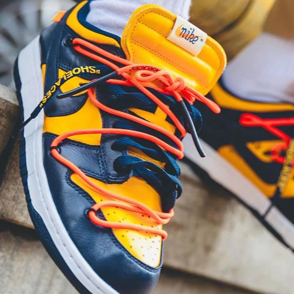 OFF-WHITE x Nike Dunk Low 'University Gold' - Image 6