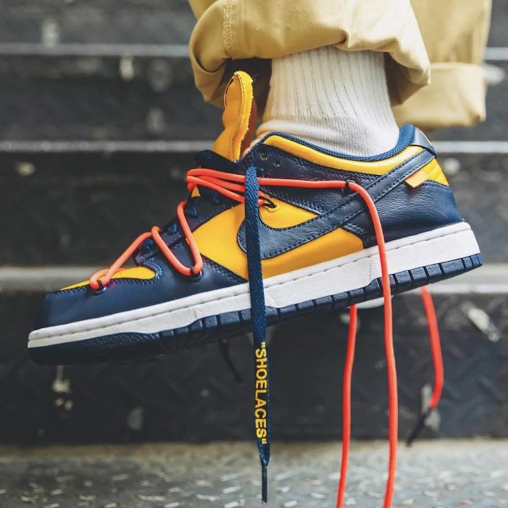 OFF-WHITE x Nike Dunk Low 'University Gold' - Image 7