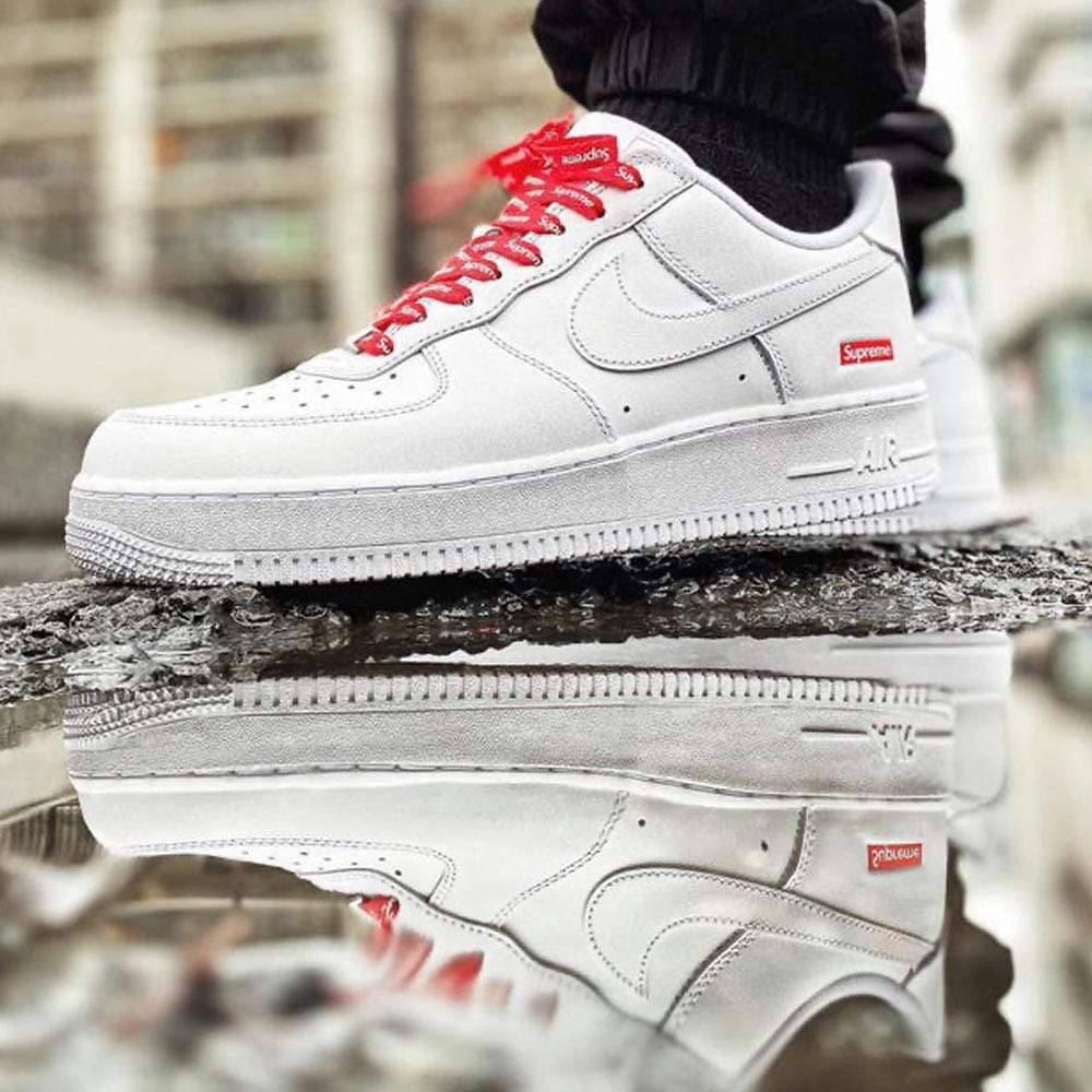 Supreme x Nike Air Force 1 Low 'Box Logo - White' - Image 6