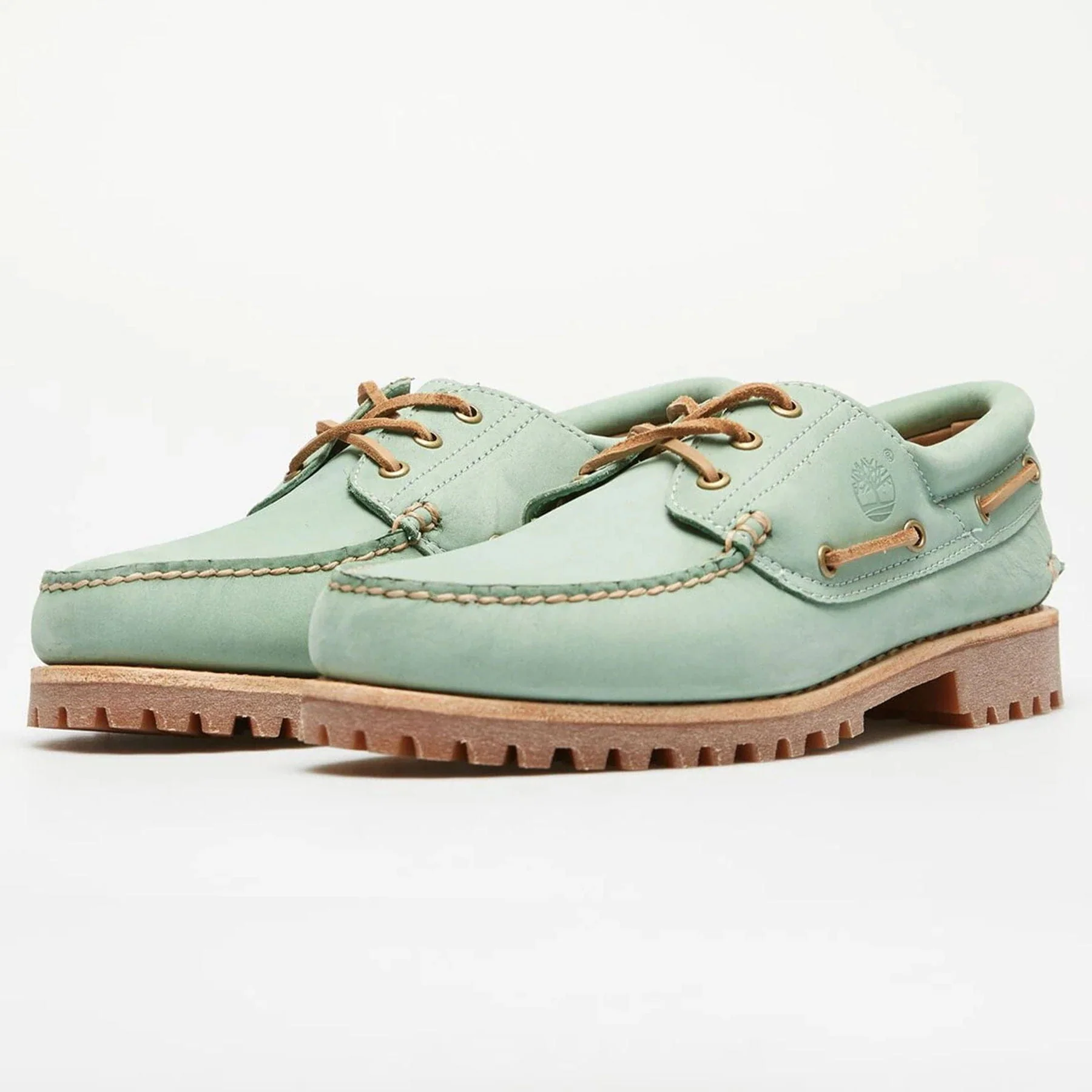Timberland 3 Eye Lug Boat Shoe 'Medium Green Nubuck' - Image 3