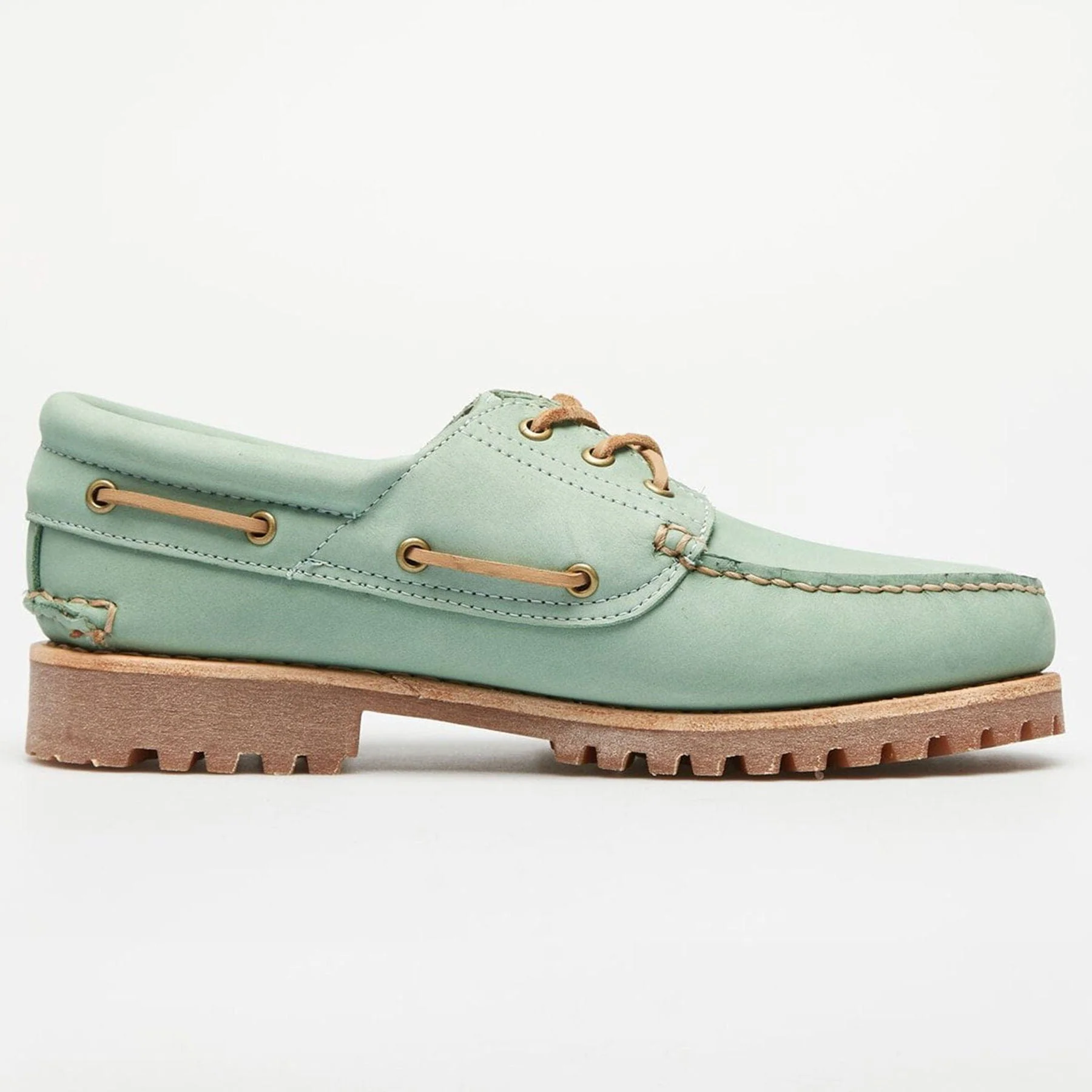 Timberland 3 Eye Lug Boat Shoe 'Medium Green Nubuck' - Image 4
